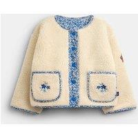 JoJo Maman Bb Fleece Floral Reversible Jacket Blue