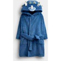 JoJo Maman Bb Dinosaur Fleece Dressing Gown Blue