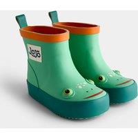 JoJo Maman Bb Kids Waterproof Frog Wellies with Grippy Sole Green