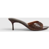 River Island Faux Leather Mules Brown