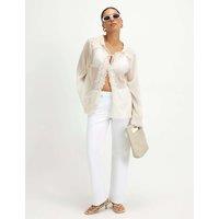 River Island Petite Mid Rise Skinny Jeans White
