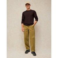 White Stuff Pure Wool Crew Neck Long Sleeve Jumper Medium Brown
