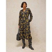 White Stuff Amara Jersey Printed V Neck Midi Tea Dress Green Mix