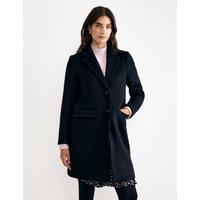 Phase Eight Wool Rich Overcoat Black