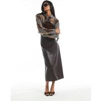 River Island Midi Pencil Skirt Purple
