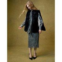Monsoon Velvet Cape Black Mix