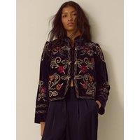 Monsoon Velvet Jacket Black Mix