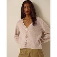 Monsoon V Neck Button Front Cardigan Light Brown