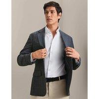Charles Tyrwhitt Pure Wool Wax Jacket Blue Mix