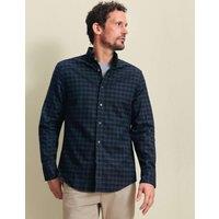 Charles Tyrwhitt Regular Fit Brushed Cotton Check Flannel Shirt Dark Navy Mix