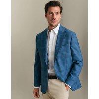 Charles Tyrwhitt Wool Blend Wax Jacket Blue Mix