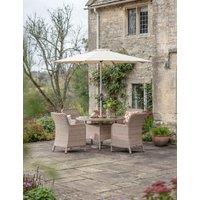 Bramblecrest Patagonia Rattan 4 Seater Dining Set Oatmeal