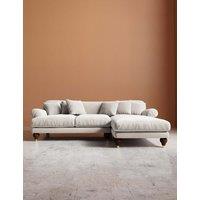 Swoon Willows Crushed Velvet Right Corner Sofa Cream
