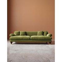 Swoon Willows Easy Velvet 3 Seater Sofa Green