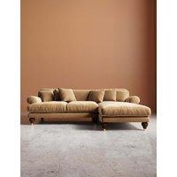 Swoon Willows Easy Velvet Right Corner Sofa Tan