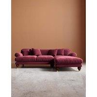 Swoon Willows Easy Velvet Right Corner Sofa Burgundy