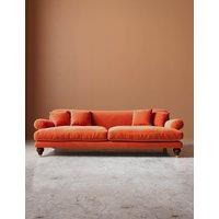 Swoon Willows Easy Velvet 3 Seater Sofa Orange