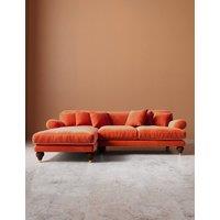 Swoon Willows Easy Velvet Left Corner Sofa Orange