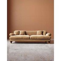 Swoon Willows Easy Velvet 3 Seater Sofa Tan