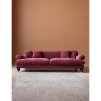Swoon Willows Easy Velvet 3 Seater Sofa Burgundy
