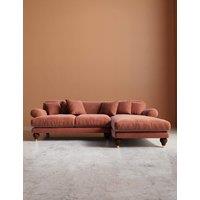 Swoon Willows Easy Velvet Right Corner Sofa Brown