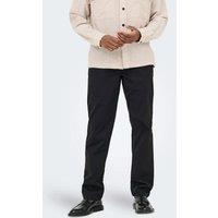 ONLY & SONS Regular Fit Cotton Rich Twill Chinos Black