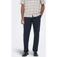 ONLY & SONS Regular Fit Cotton Rich Twill Chinos Dark Navy