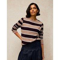 White Stuff Cotton Rich Striped Jumper Natural Mix