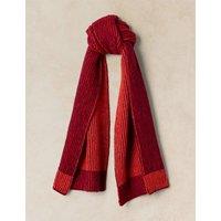 White Stuff Two Tone Ribbed Scarf Orange Mix
