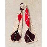 White Stuff Argyle Scarf Natural Mix