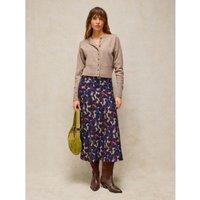 White Stuff Gianna Bias Cut Midi Slip Skirt Pink Mix