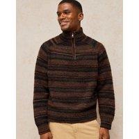 White Stuff Braemar Ombre Funnel Neck Jumper Brown Mix