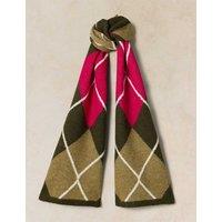 White Stuff Argyle Scarf Green Mix