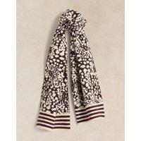 White Stuff Jacquard Animal Scarf Brown Mix