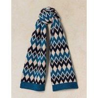 White Stuff Geometric Scarf Blue Mix