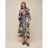 White Stuff Soma Midi Shirt Dress Navy