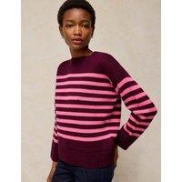 White Stuff Taylor Merino Wool Blend Jumper with Cashmere Purple Mix