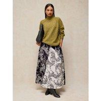 White Stuff Tierney Midi Asymmetric Skirt Black