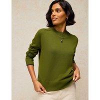White Stuff Cotton Rich Jumper Medium Green