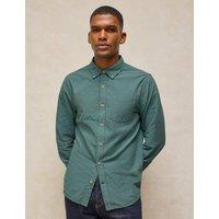 White Stuff Regular Fit Pure Cotton Striped Oxford Shirt Teal Mix