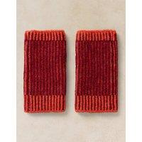 White Stuff Two Tone Ribbed Handwarmer Gloves Orange Mix