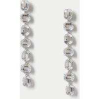 M&S Crystal Drop Earring Silver