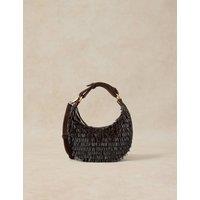 White Stuff Tia Pure Cotton Fringed Shoulder Bag Brown