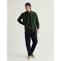 Seasalt Cornwall Regular Fit Pure Cotton Checked Collared Shirt Green Mix