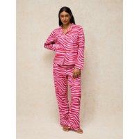 White Stuff Cotton Rich Printed Pyjama Bottoms Pink Mix