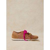 White Stuff Quinn Leather Lace Up Trainers Tan