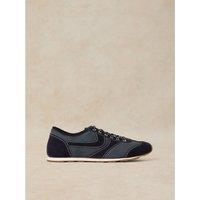 White Stuff Quinn Leather Lace Up Trainers Dark Navy