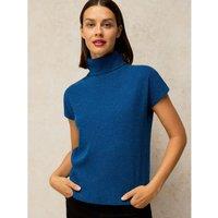 White Stuff Lola Cotton Rich Embellished Roll Neck Vest Dark Teal