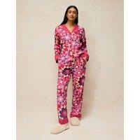 White Stuff Cotton Rich Printed Pyjama Bottoms Red Mix