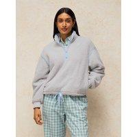 White Stuff Half Zip Lounge Sweatshirt Grey
